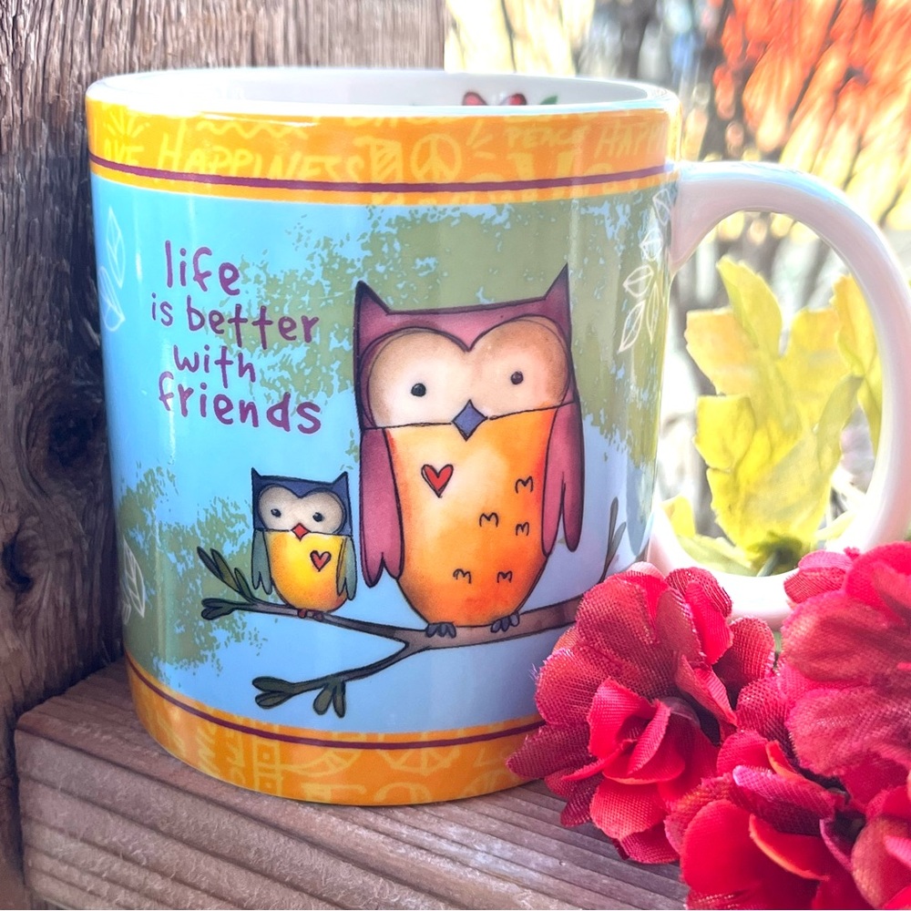 “Life is Better With Friends” Jennifer Alan Designs Ceramic Mug Open Roads Brand